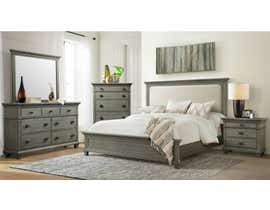 High Society Crawford Series 6PC Bedroom Set in Grey CW300BDS