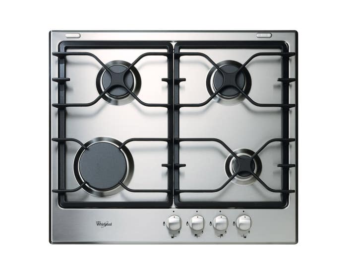 Whirlpool 24 inch 4-Element Gas Cooktop in Stainless Steel WCG52424AS