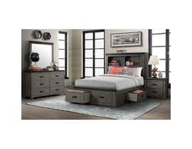 High Society Wade Series Storage Bedroom Set in Grey WE600