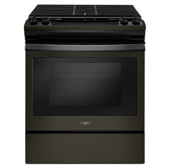Whirlpool 30 inch 6.4 cu. ft. Slide-In True Convection Electric Range in Black YWEE750H0HB