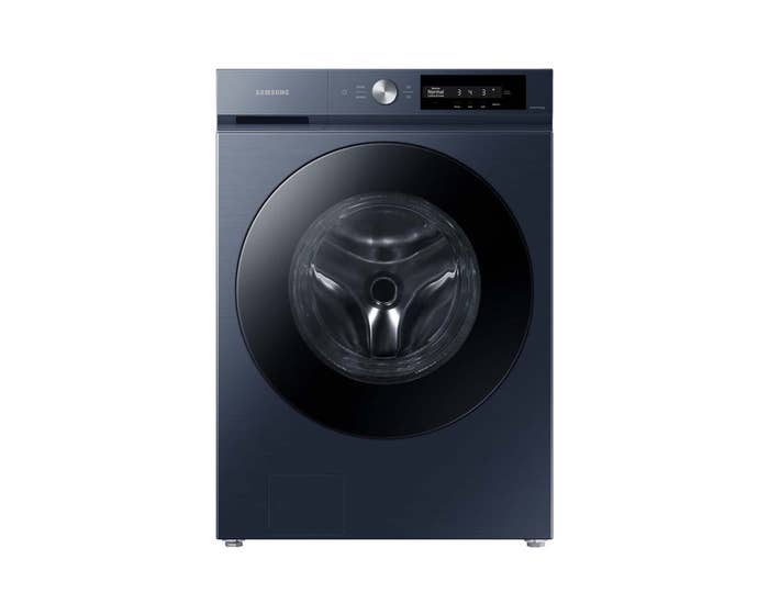 Samsung Bespoke 5.3 cu. ft. Large Capacity Front Load Washer in Navy Steel WF46BB6700ADUS