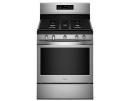 Whirlpool 30 inch 5.0 cu. ft. Free Standing Gas Range with Fan Convection Cooking in Stainless Steel WFG550S0HZ