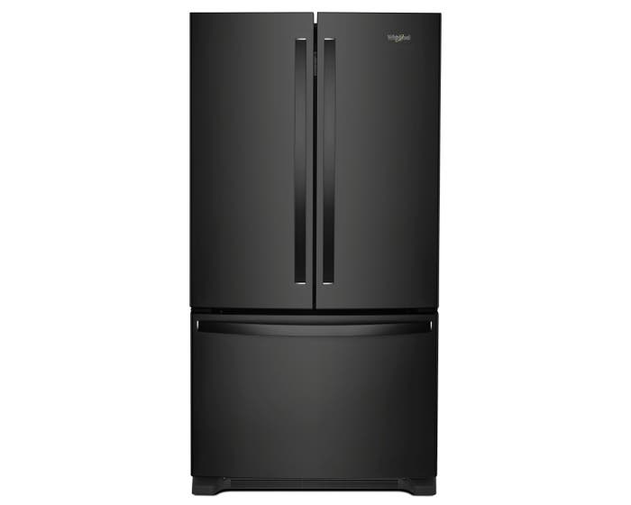Whirlpool 36 inch 25.2 cu. ft. French Door Refrigerator with Water Dispenser in Black WRF535SWHB