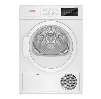 Bosch 300 Series 24 inch 4.0 cu. ft. Compact Condensation Dryer in White WTG86403UC