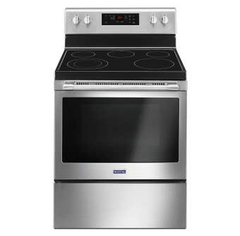 Maytag 30 inch 5.3 cu. ft. Free Standing Electric Range in Stainless Steel YMER6600FZ