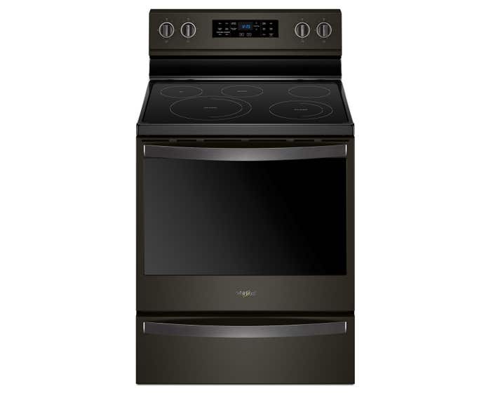 Whirlpool 30 inch 6.4 cu. ft. Free Standing Electric Range in Black Stainless YWFE775H0HV