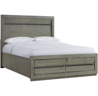 High Society Zig Series Queen Bed in Grey B.25263-QSB
